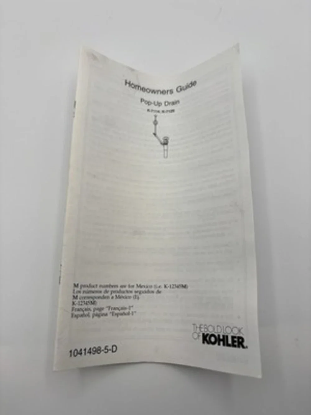 Kohler K-7114-RN Exposed Drain Vibrant Hammered Nickel w/ Installation Guide